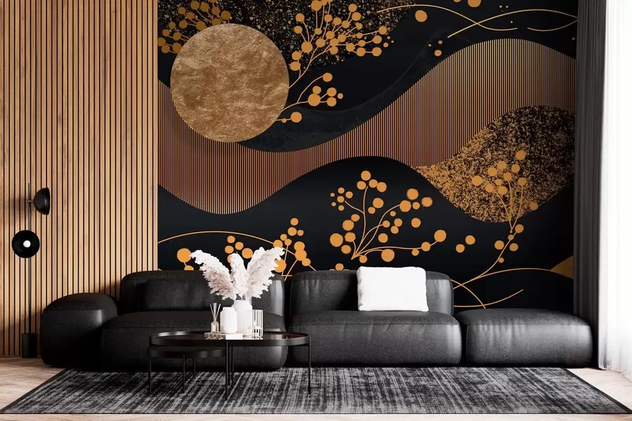 wall murals fabulous starry night in abstract style w03764