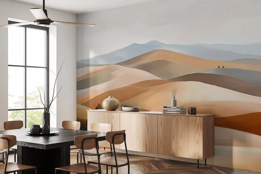 wall murals Landscapes with trees, Tuscany, natural colors, oil style w03880