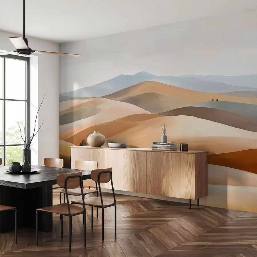 wall murals Landscapes with trees, Tuscany, natural colors, oil style w03880