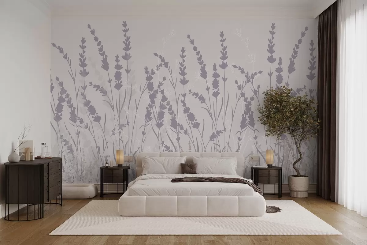 wall murals Wild herbs and flowers w03874v1