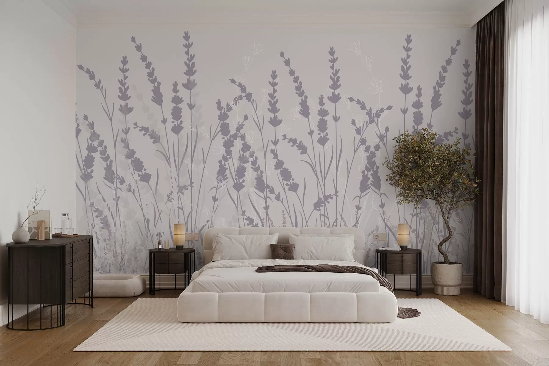 wall murals Wild herbs and flowers w03874v1