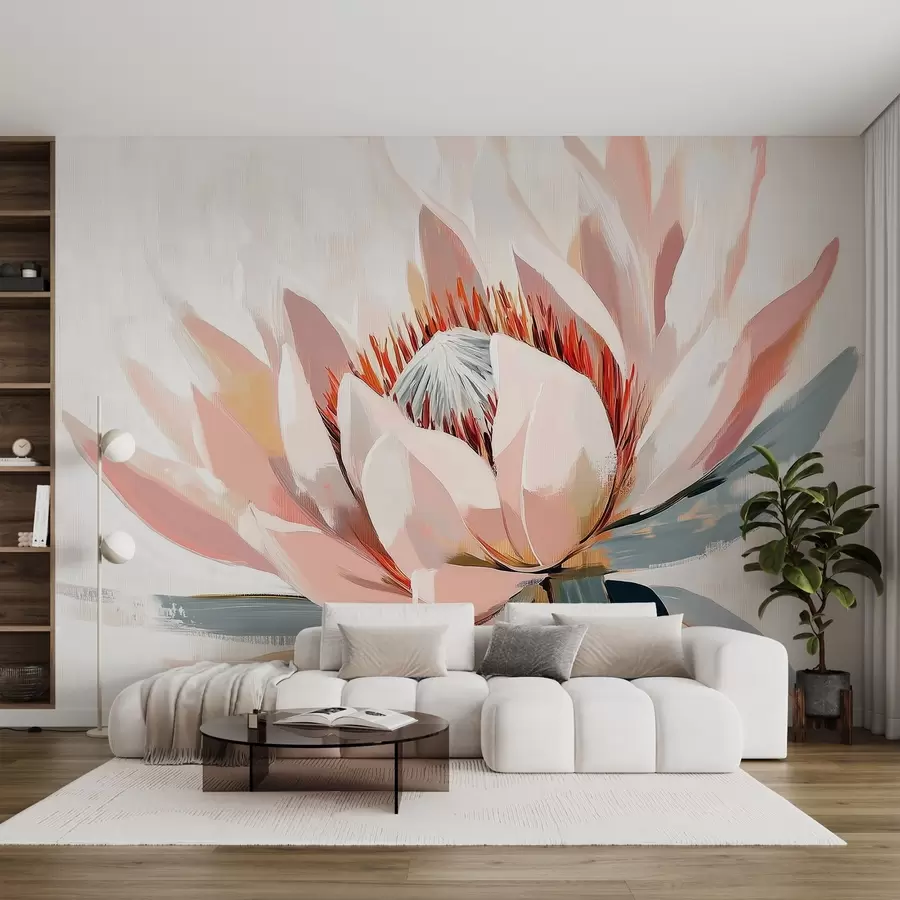 wall murals Large abstract flower acrylic w09066