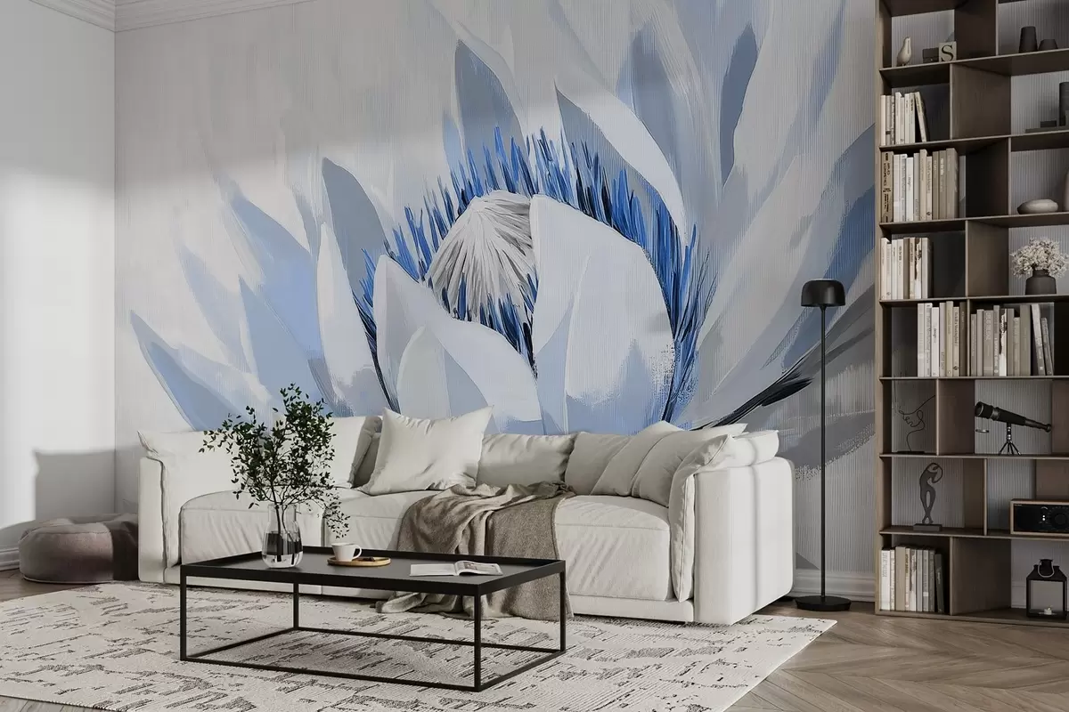 wall murals Large abstract flower acrylic w09066v1