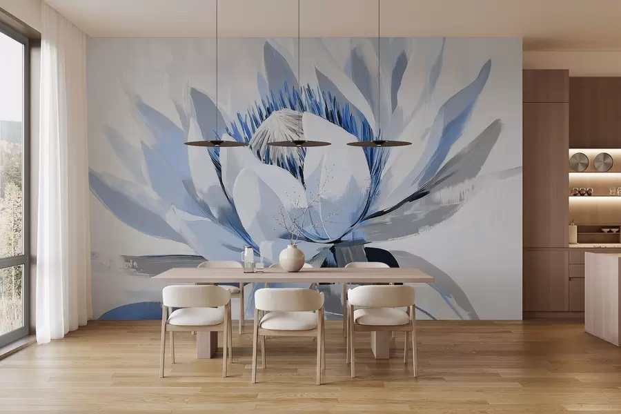 wall murals Large abstract flower acrylic w09066v1