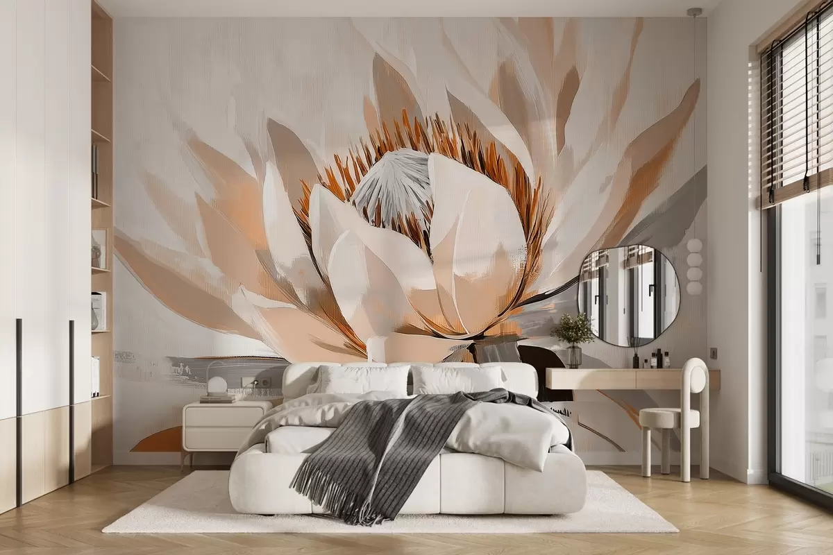 wall murals Large abstract flower acrylic w09066v2