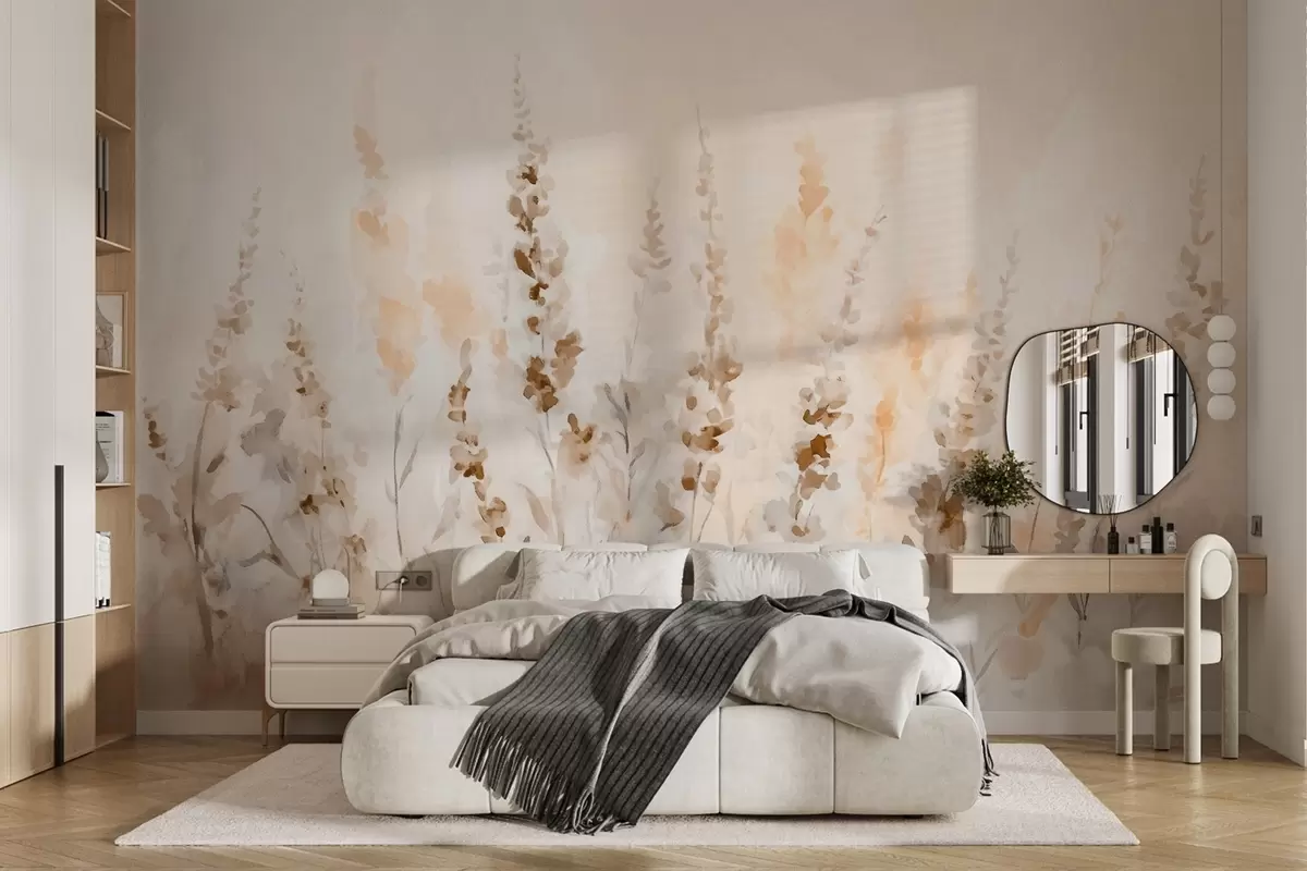 wall murals Vintage lavender field w09069v2