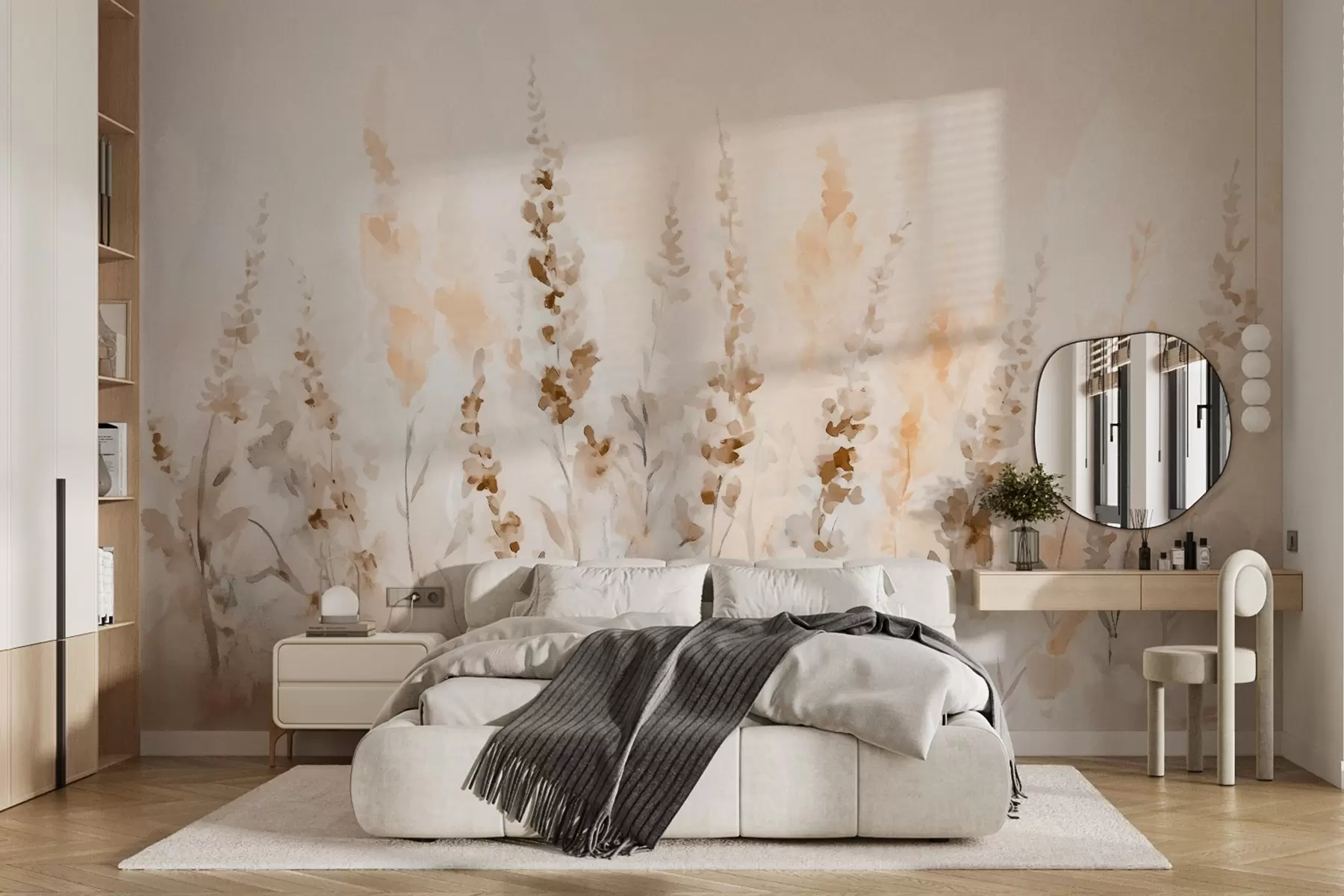 wall murals Vintage lavender field w09069v2