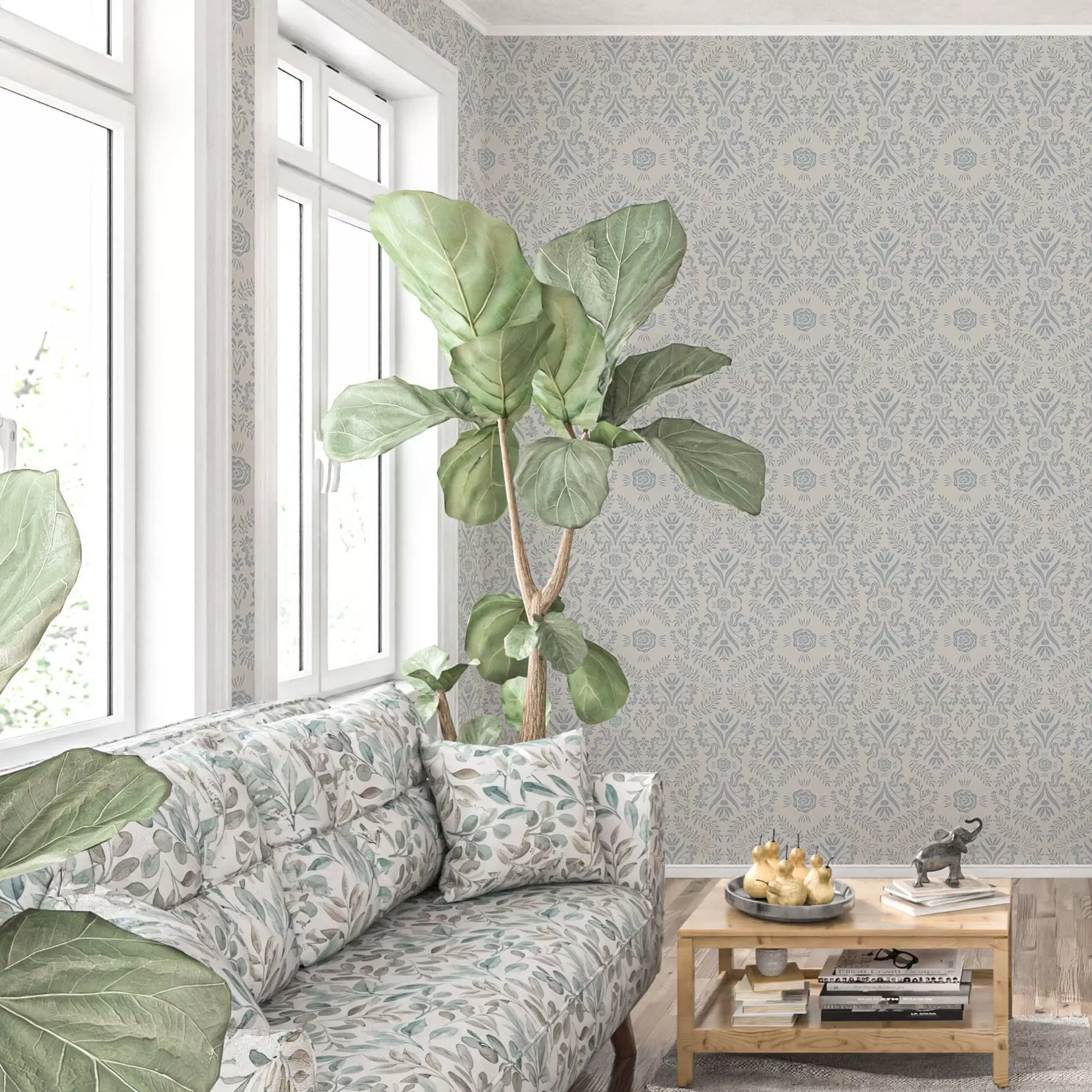 wall murals Blue patterns a00113