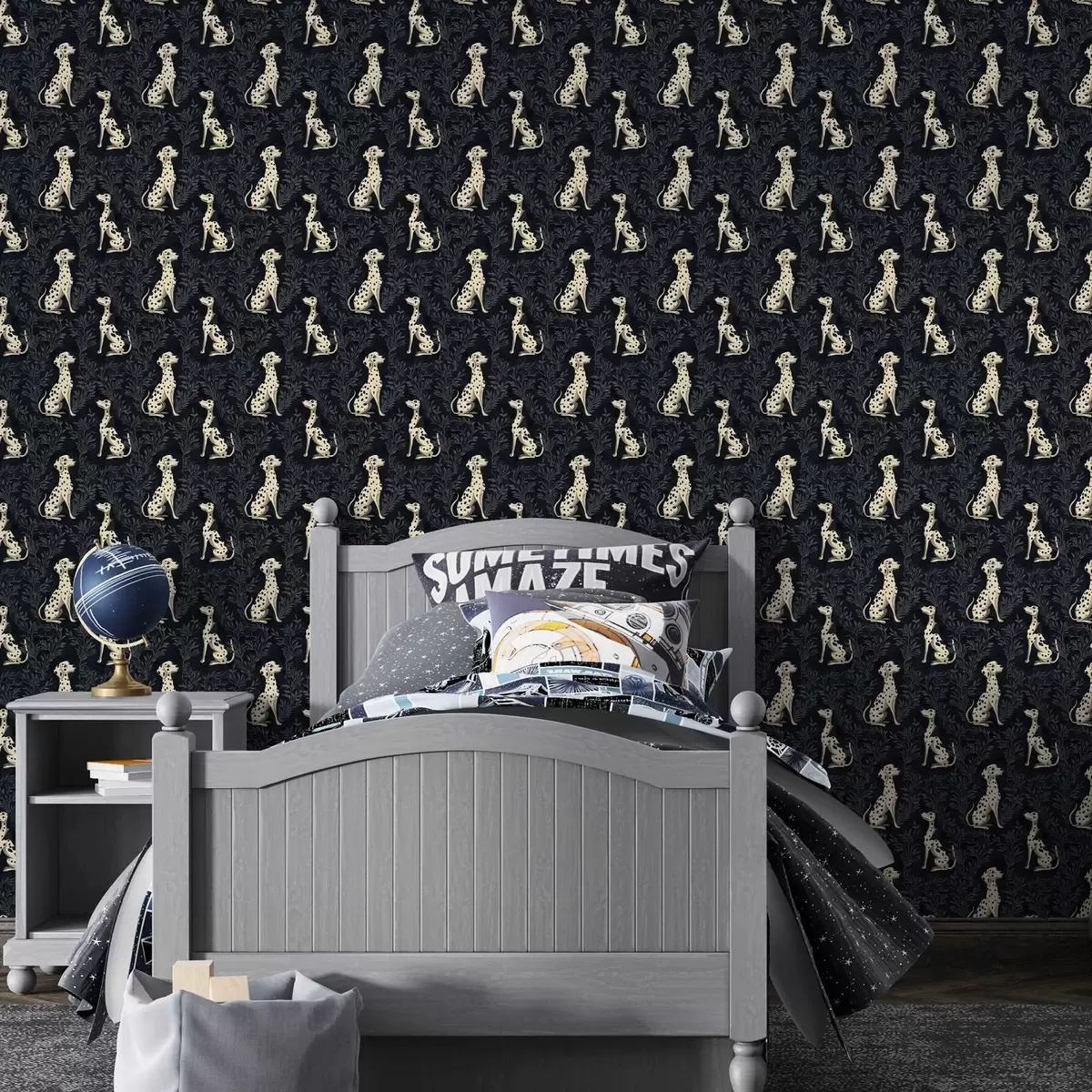 Wallpaper Dalmatians on a dark background a00121