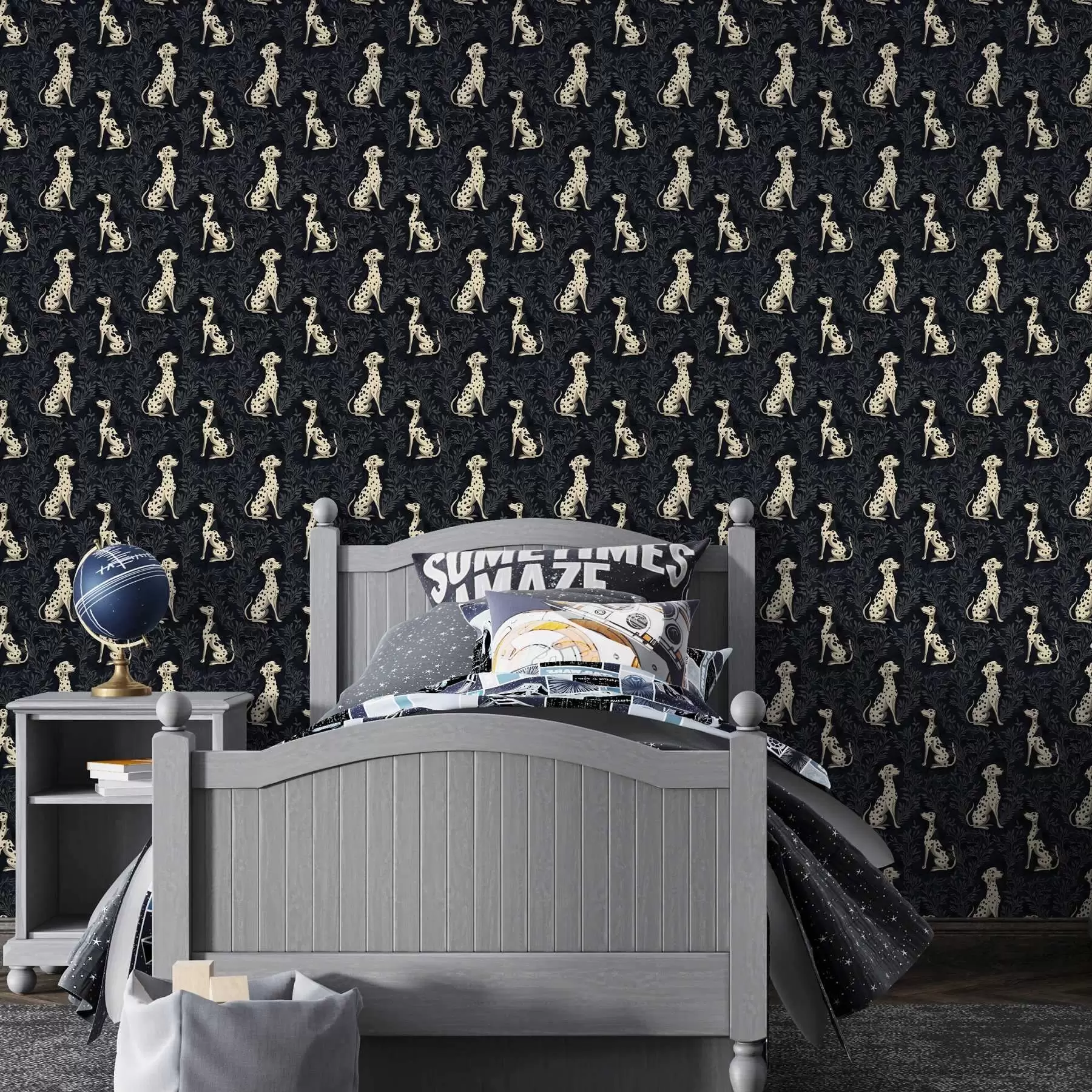 wall murals Dalmatians on a dark background a00121