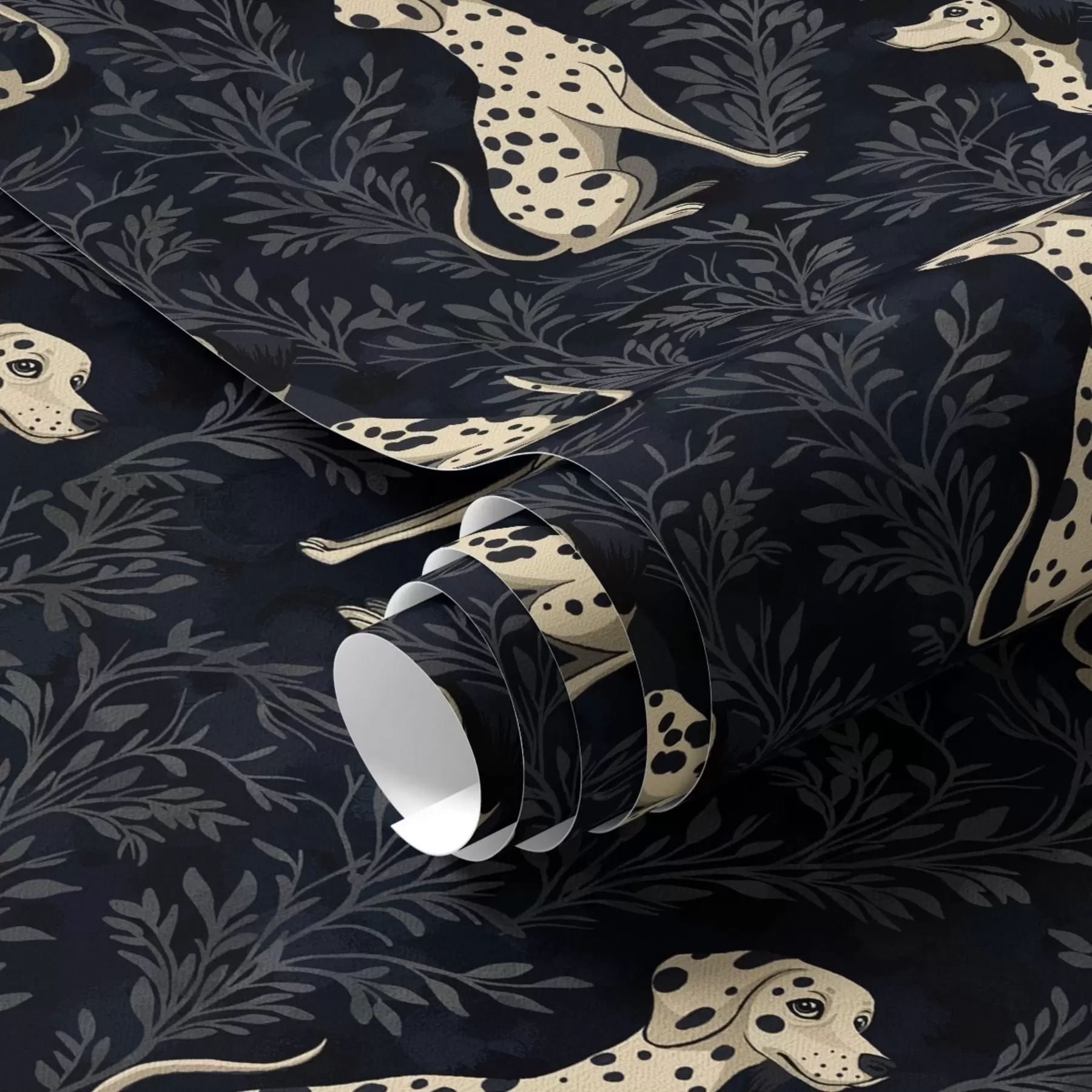 wall murals Dalmatians on a dark background a00121