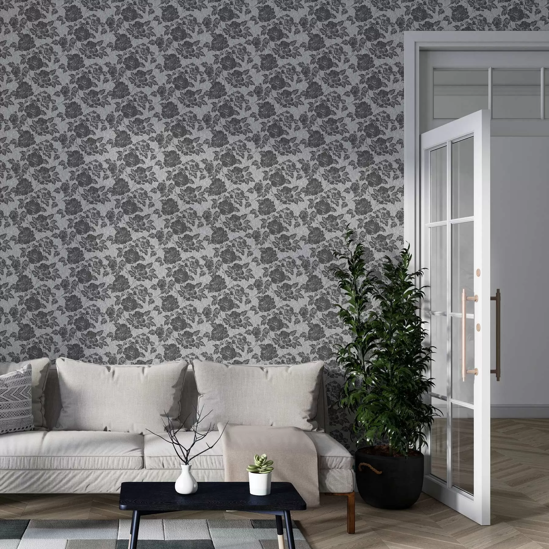 wall murals Dark flowers a00129