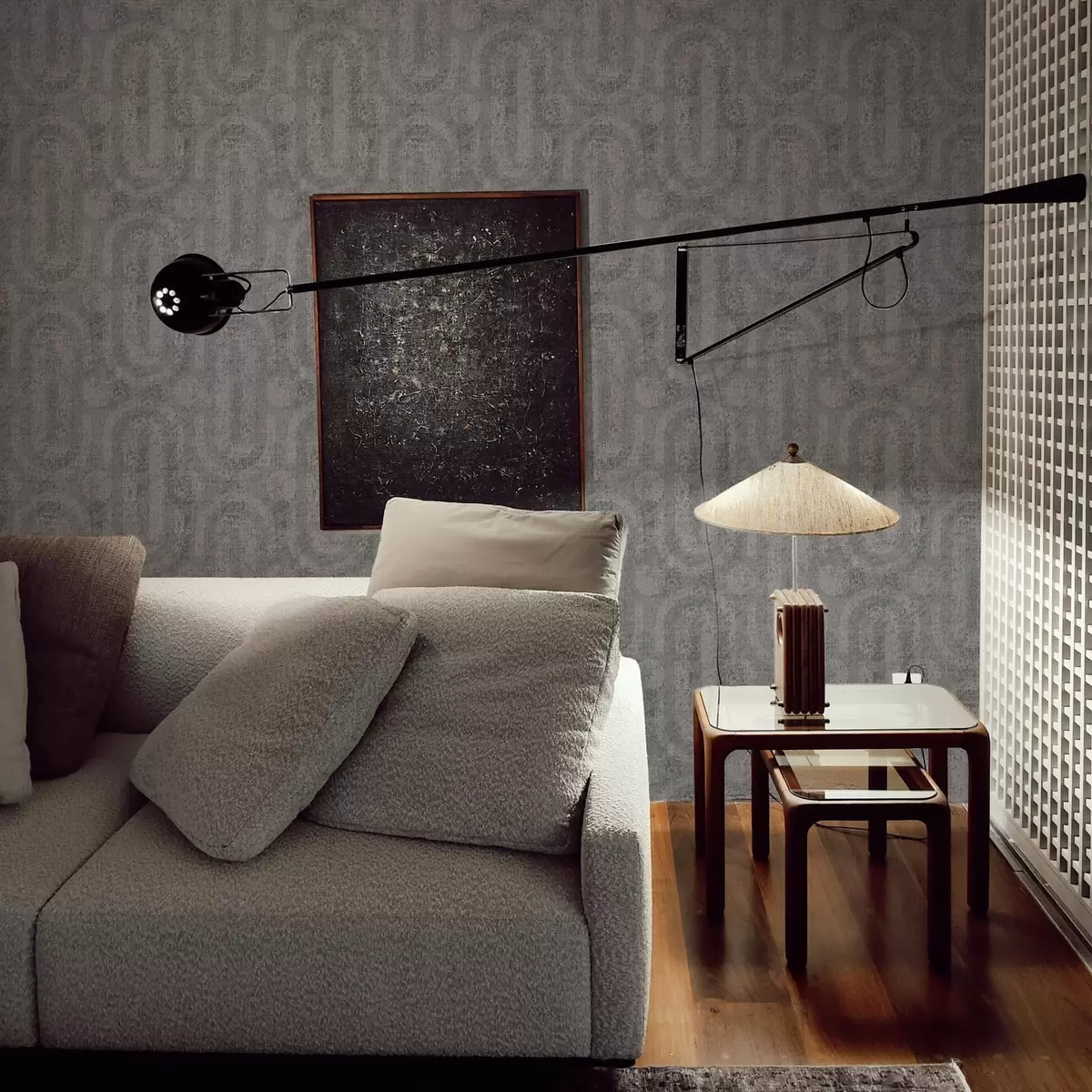 Wallpaper Graphics in grey style with scuffs a00143