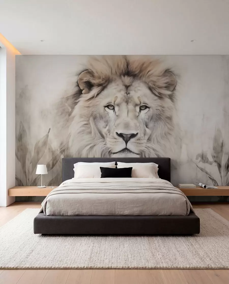 wall murals The Lion’s Gentle Gaze w03888