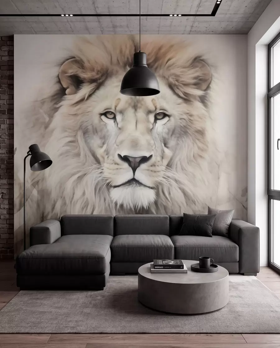wall murals The Lion’s Gentle Gaze w03888