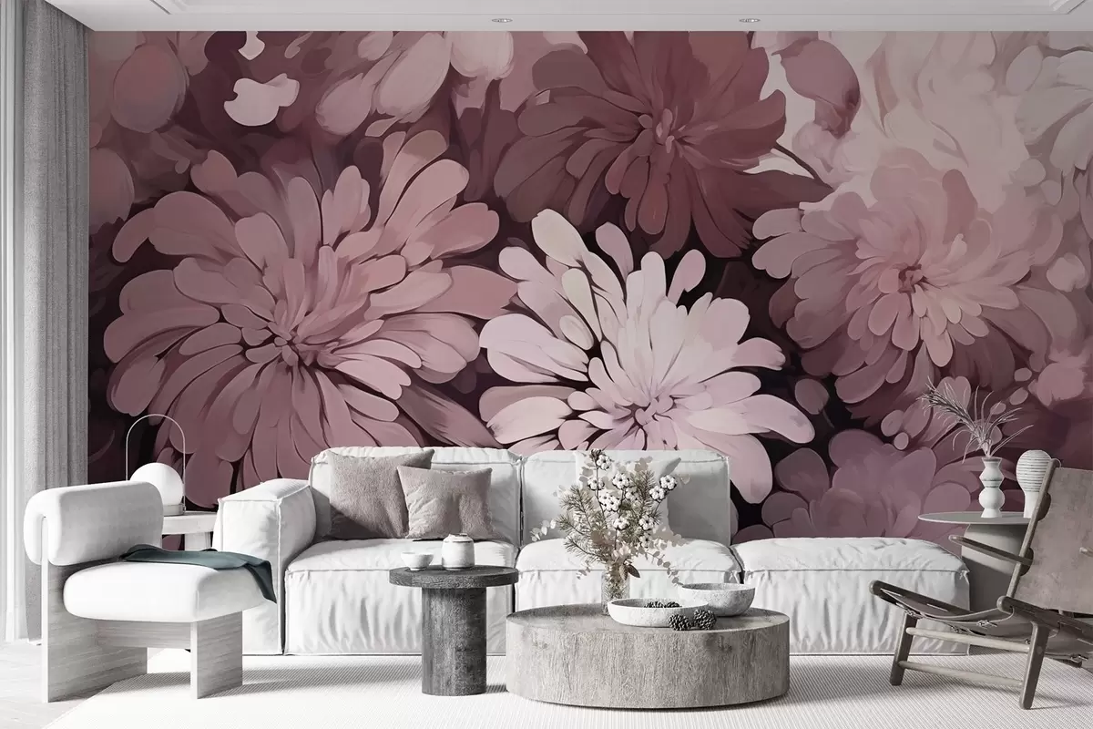 wall murals Large flowers w03894