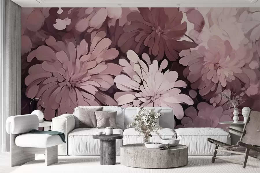 wall murals Large flowers w03894