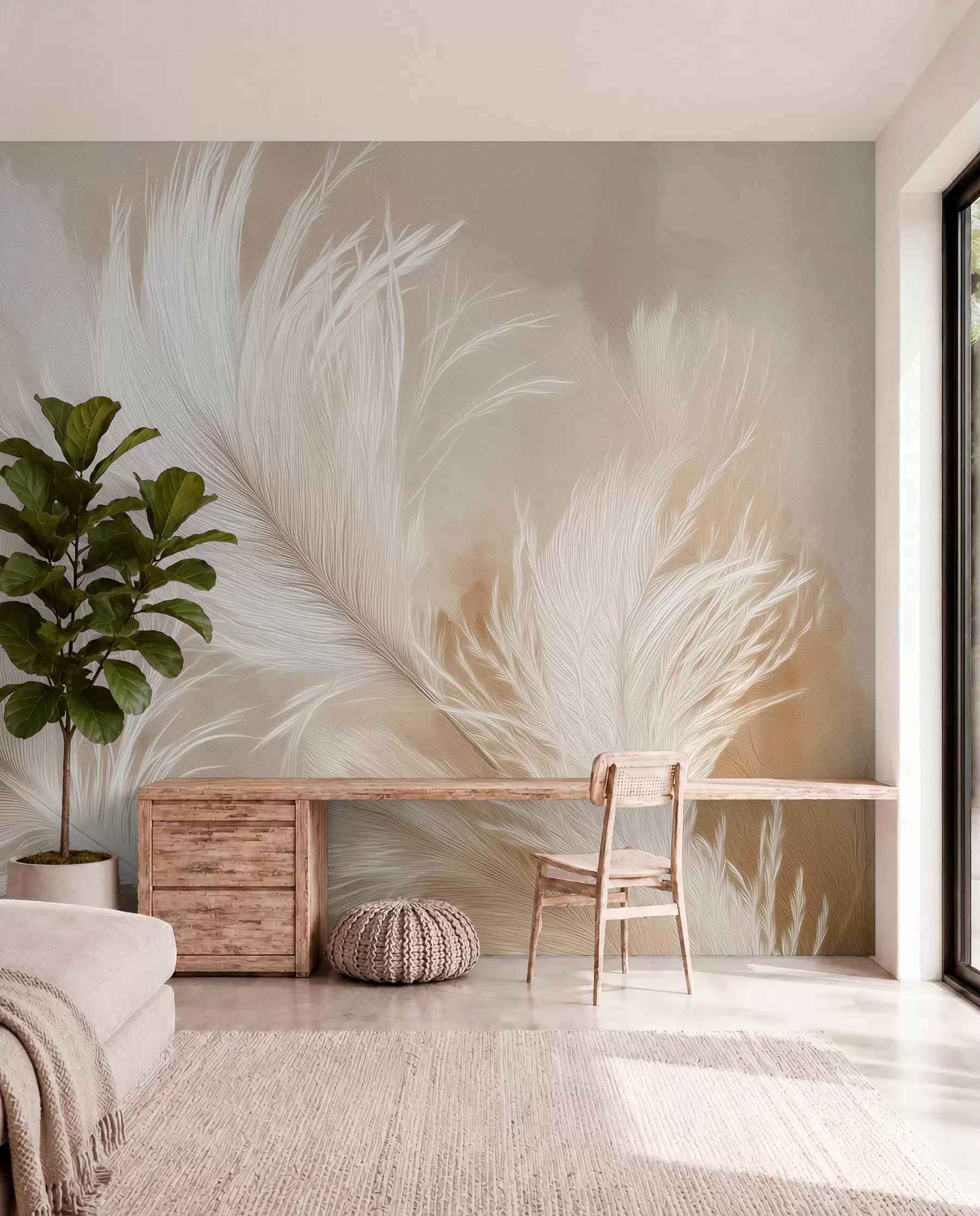 wall murals Feather Flourish w09102