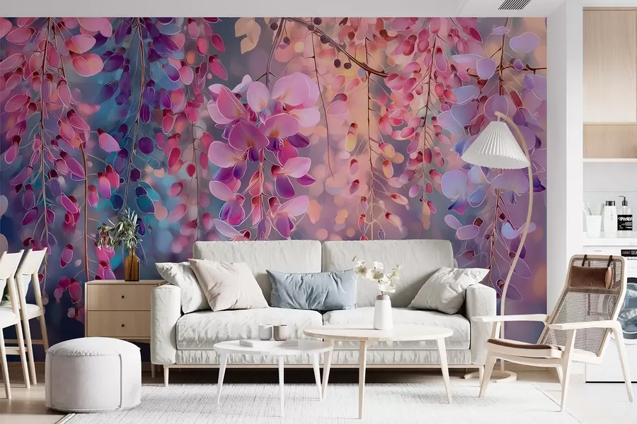 wall murals Colorful lilac in watercolor style w09103
