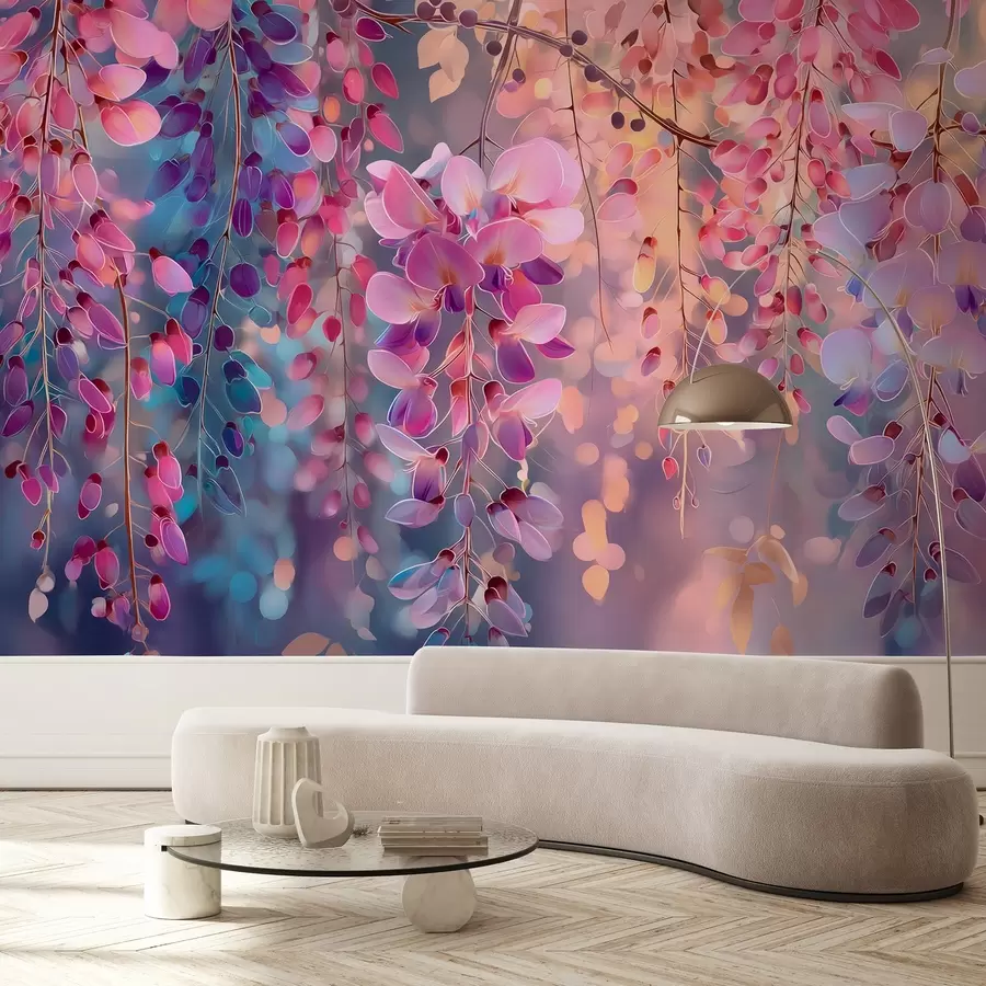 wall murals Colorful lilac in watercolor style w09103