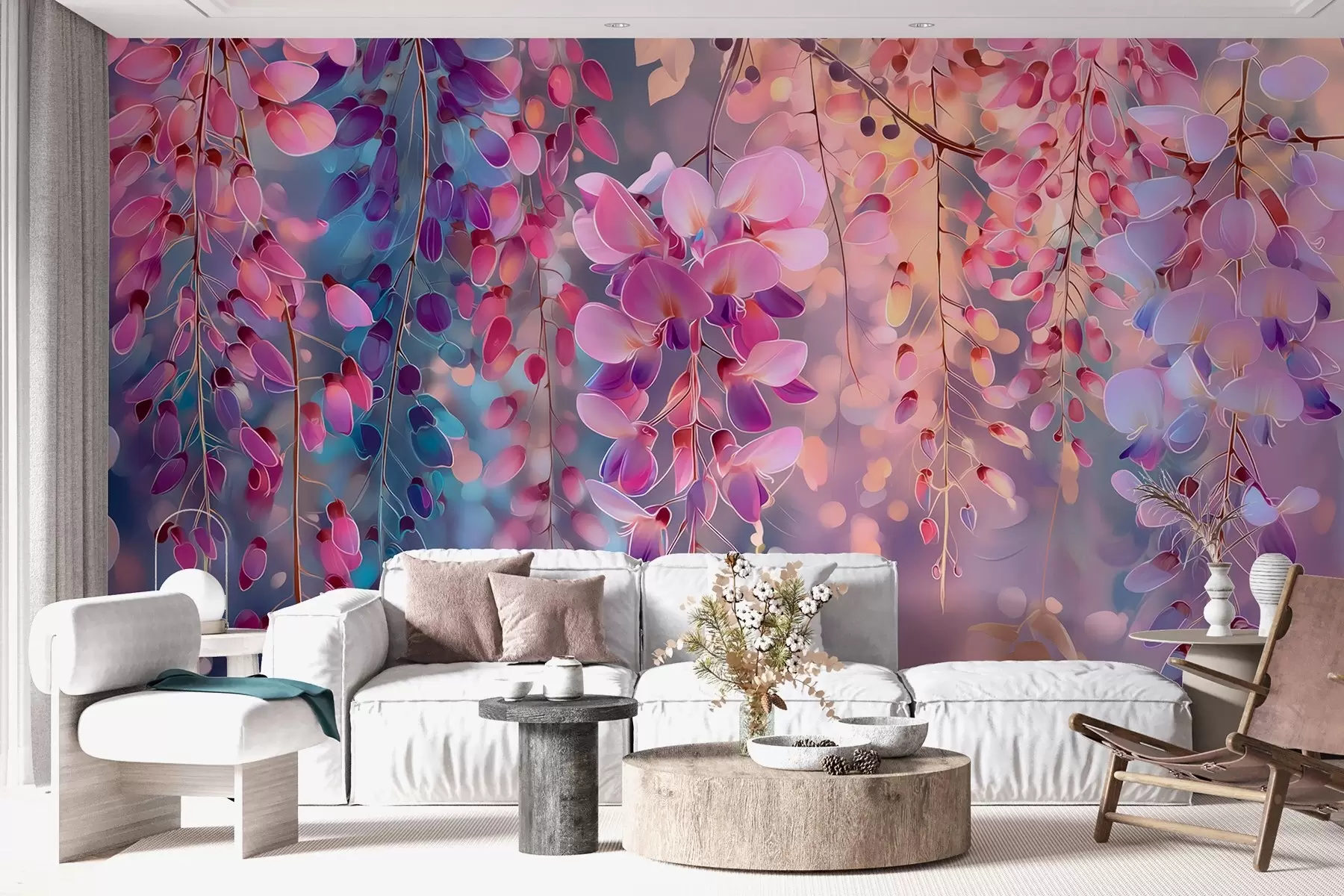 wall murals Colorful lilac in watercolor style w09103