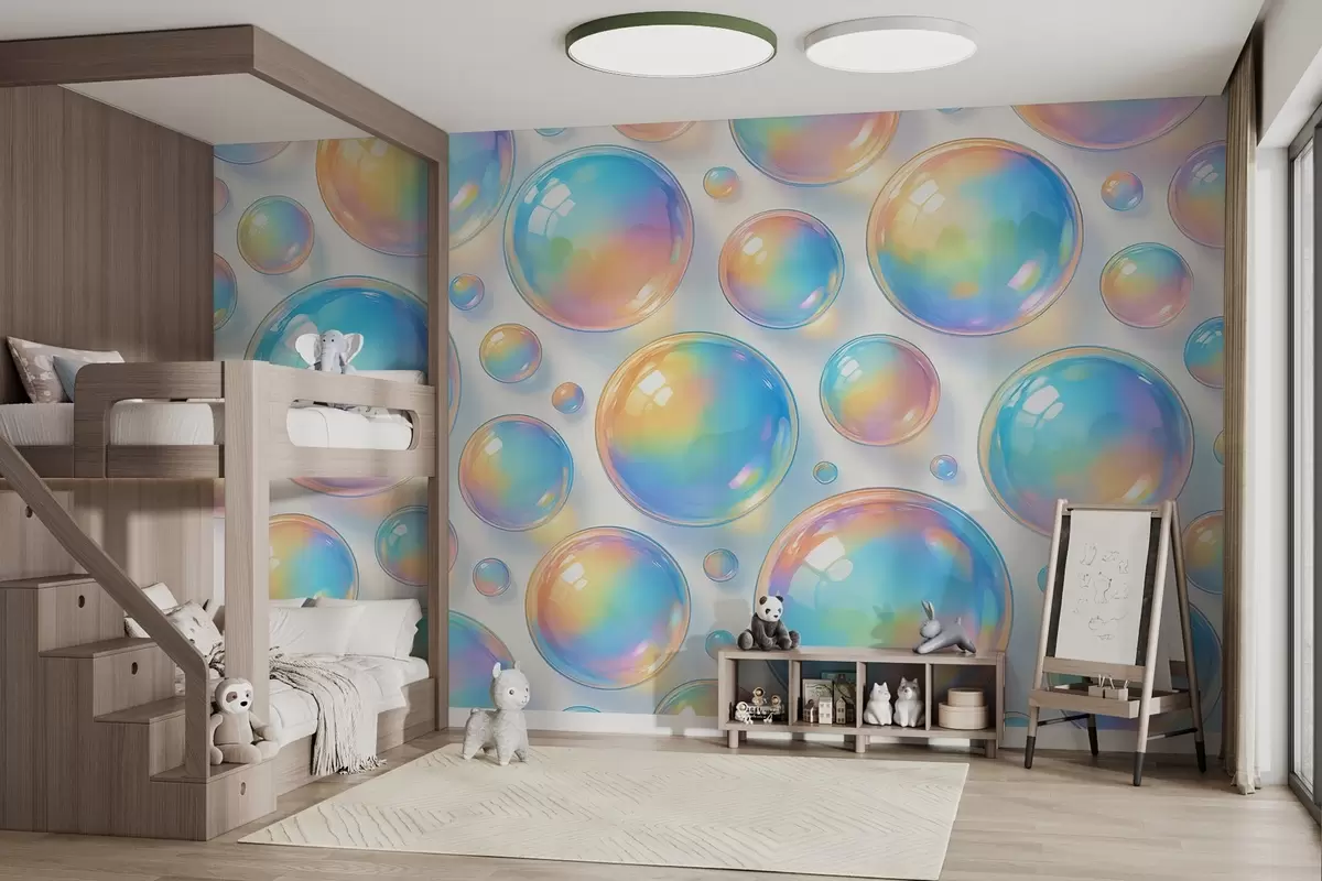 wall murals Watercolor bubbles w03968