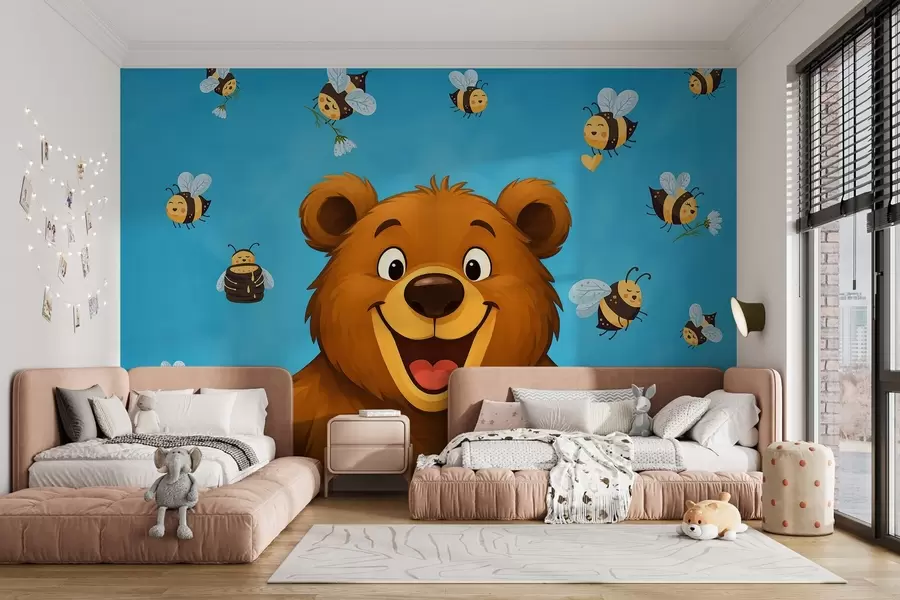 wall murals Cheerful bear w03969
