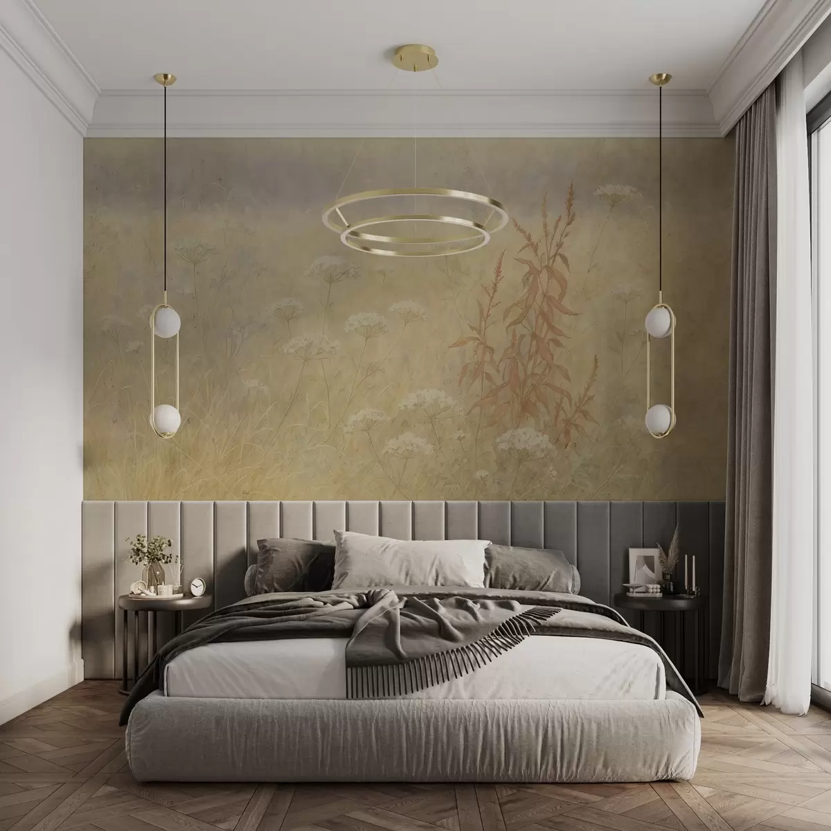 wall murals Watercolor field w03972