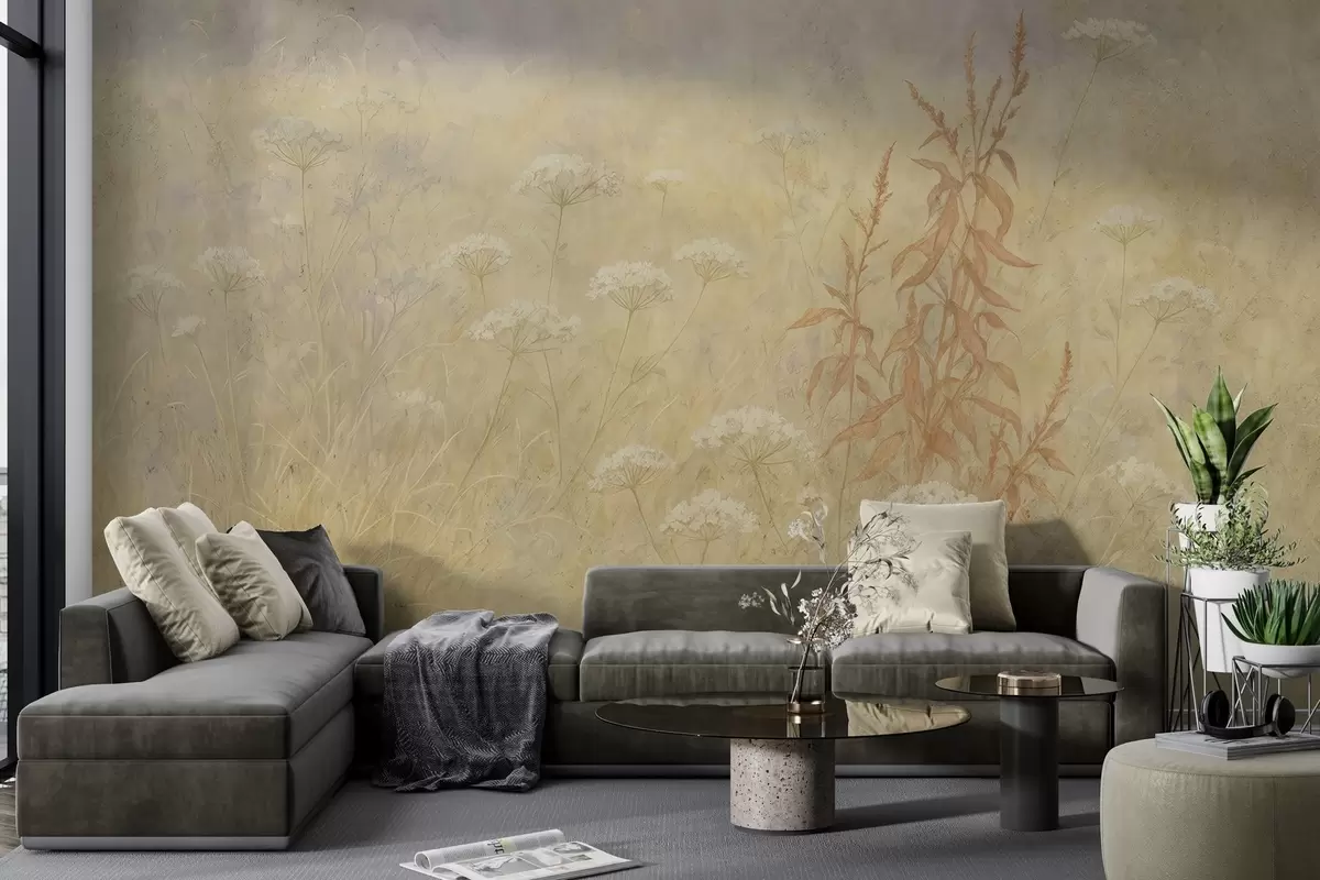 wall murals Watercolor field w03972