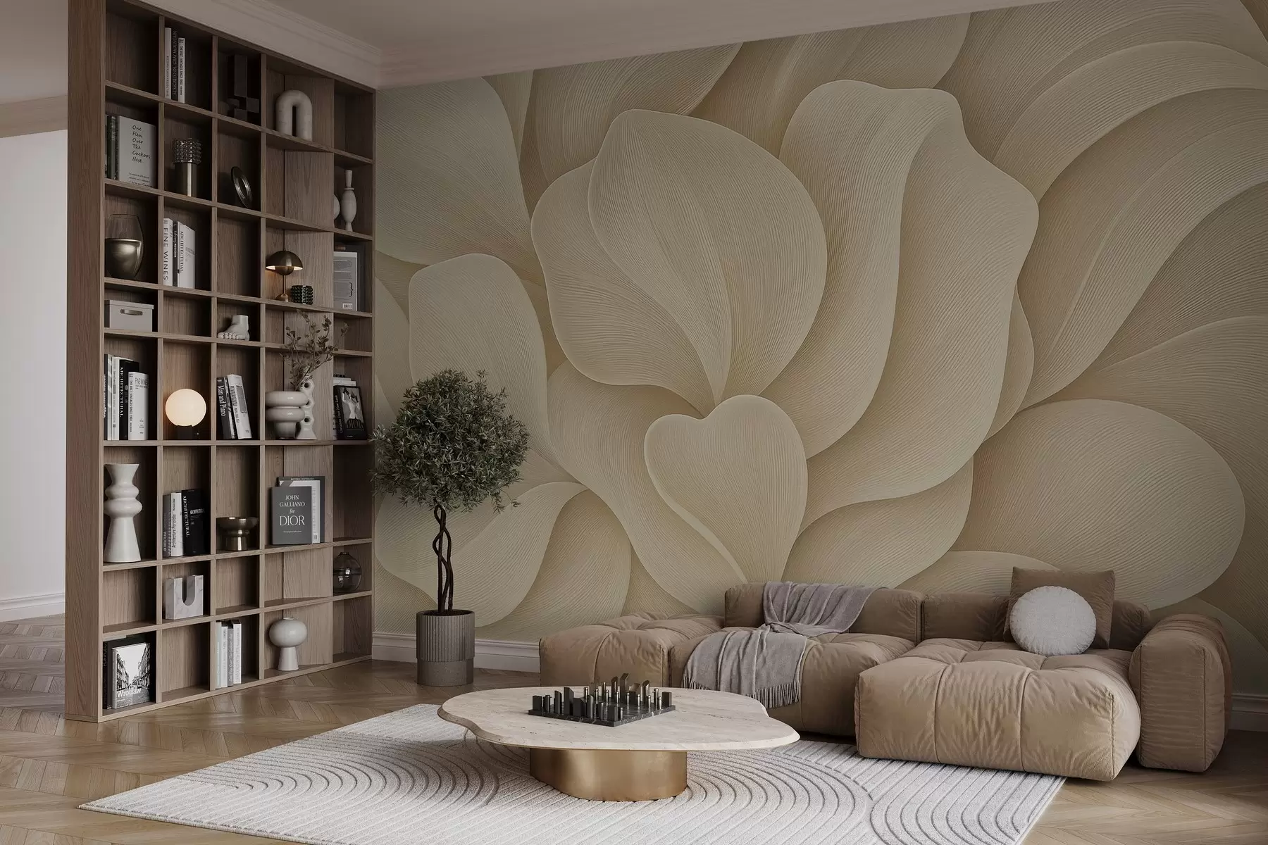 wall murals Voluminous petals w03976