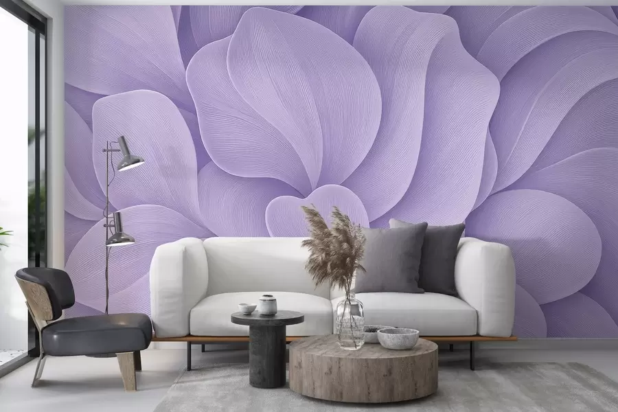 wall murals Voluminous petals w03976v2