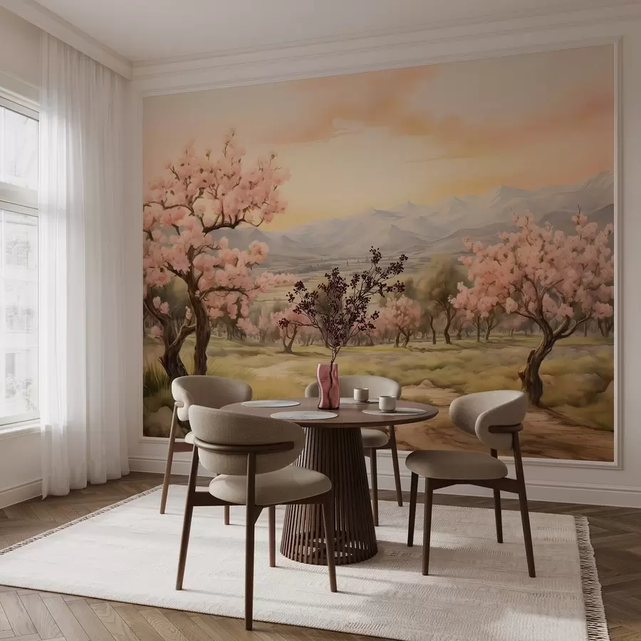 wall murals Blooming trees w03978