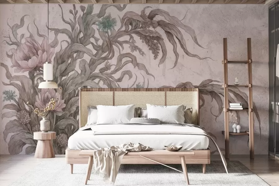 wall murals Surreal plants w03979v2