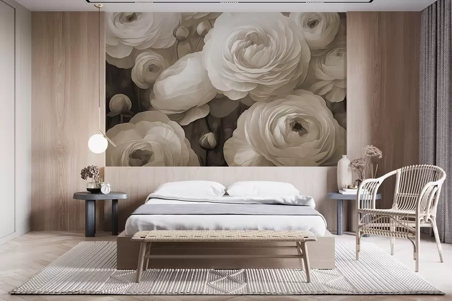 wall murals Volumetric flowers w03915v1