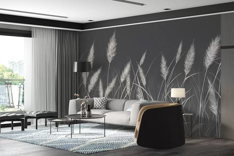 wall murals Reed shadows w03917