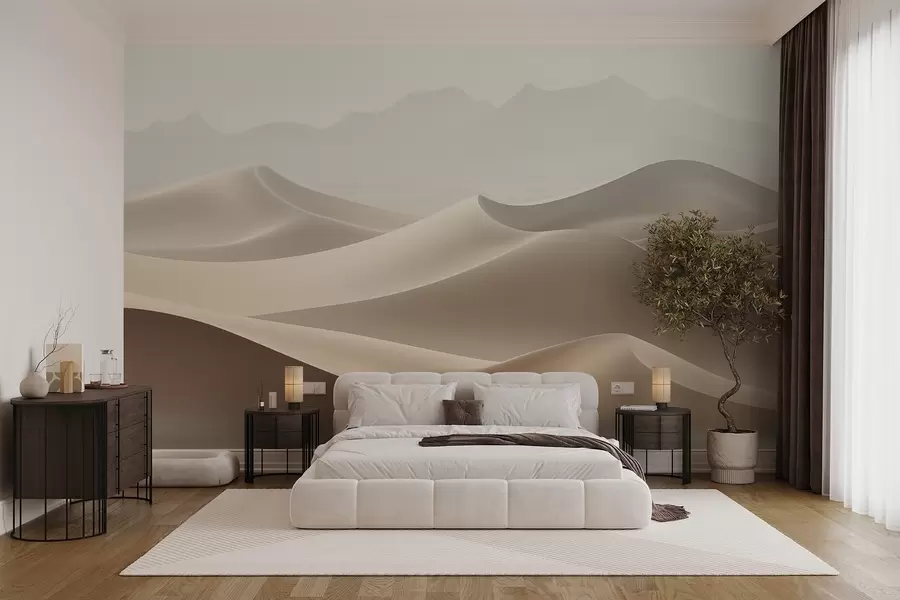 wall murals Sand waves of the desert w03920