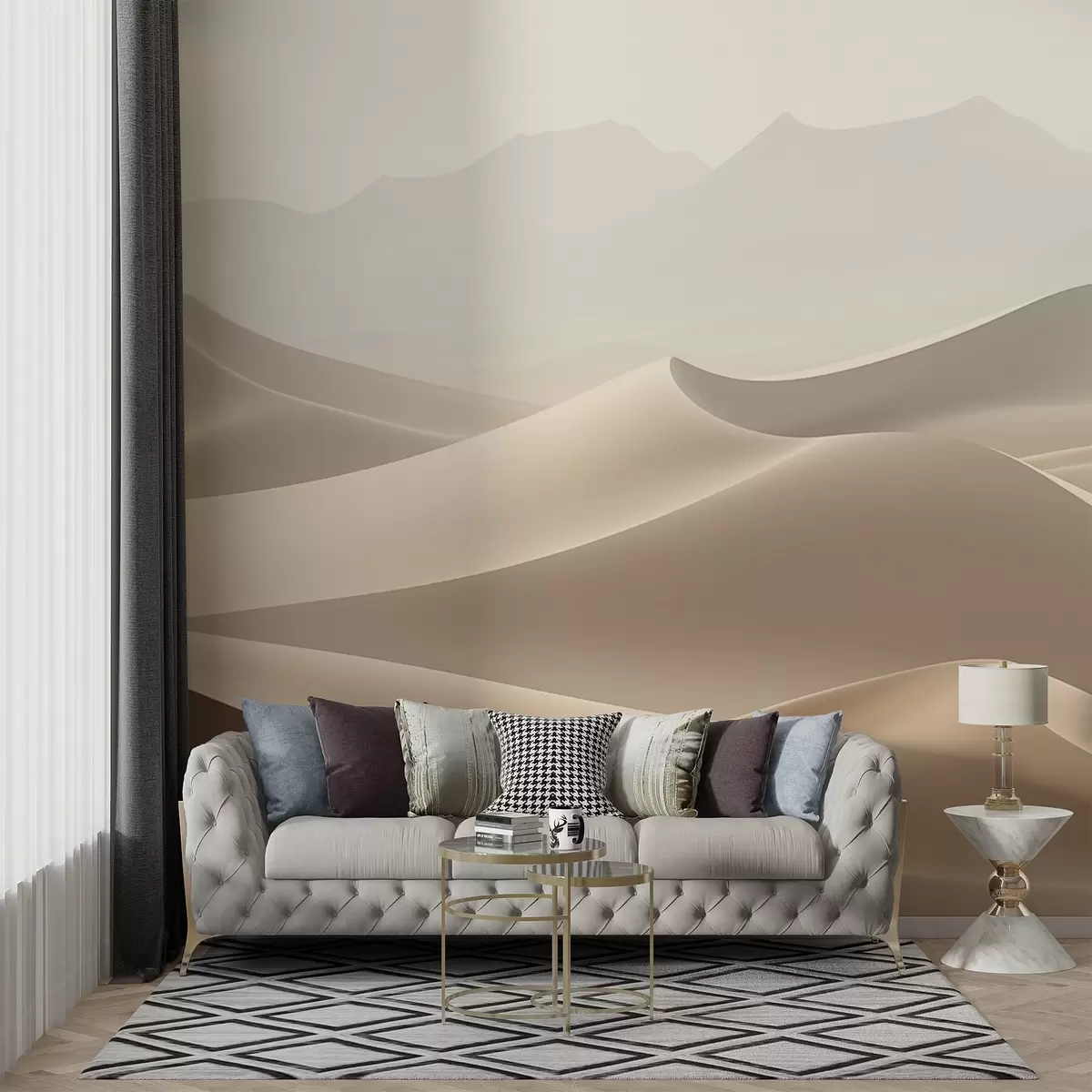 wall murals Sand waves of the desert w03920