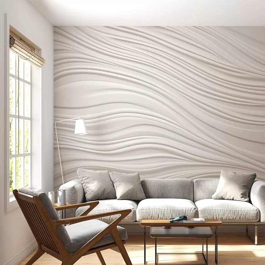 wall murals Volumetric waves w03923