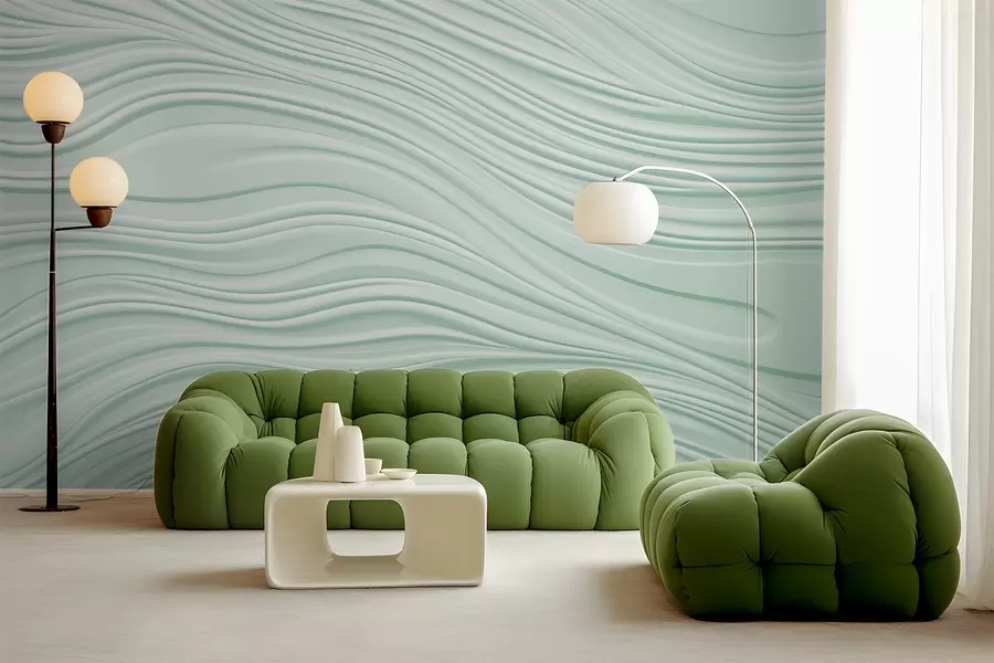 wall murals Volumetric waves w03923v1