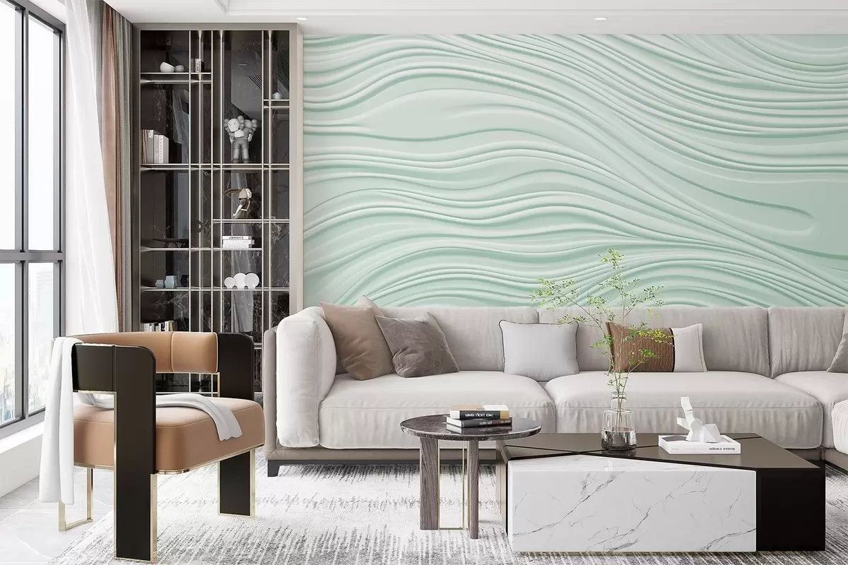 wall murals Volumetric waves w03923v1