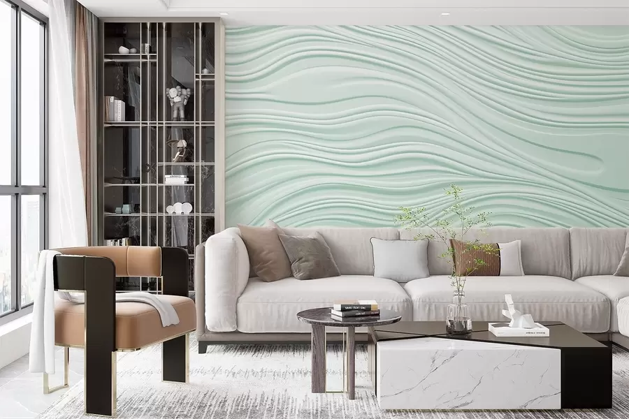 wall murals Volumetric waves w03923v1