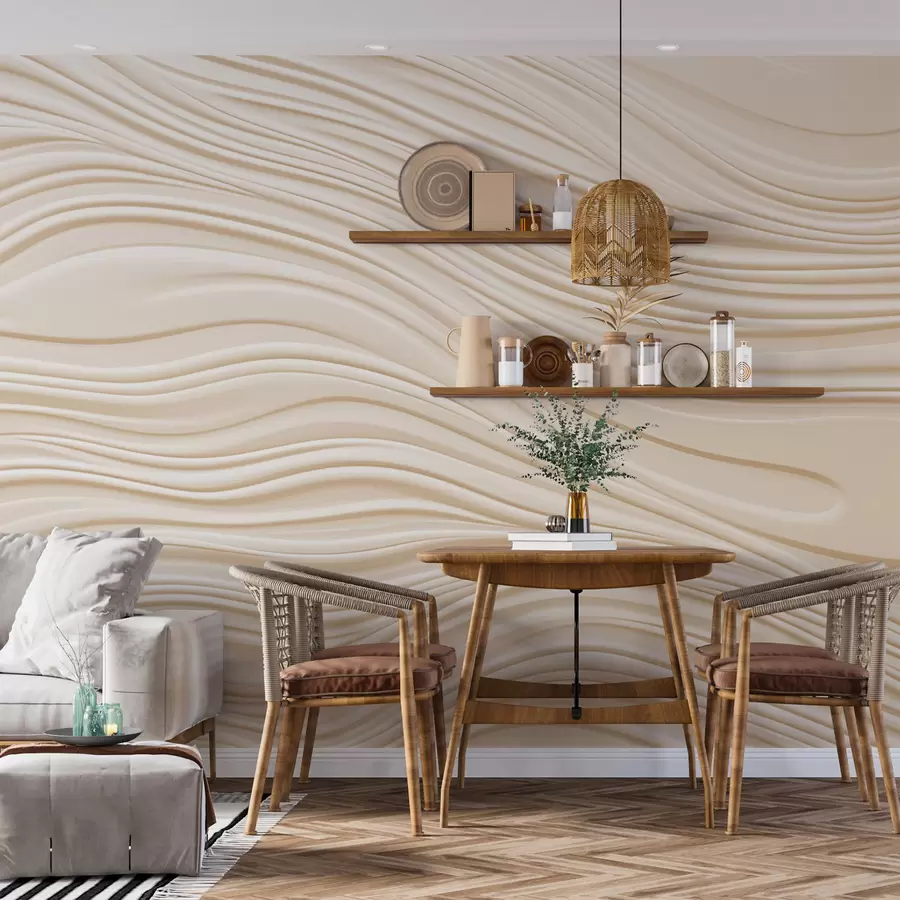 wall murals Volumetric waves w03923v2
