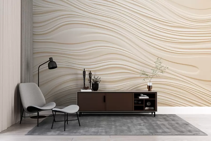 wall murals Volumetric waves w03923v2