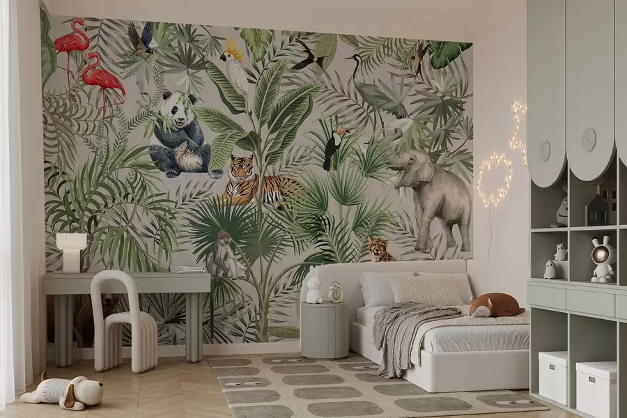 wall murals Animals in the jungle w03983