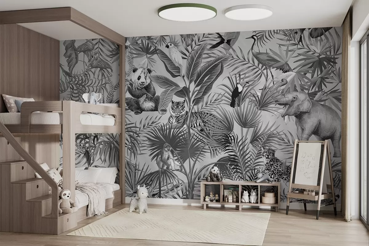 wall murals Animals in the jungle w03983v2