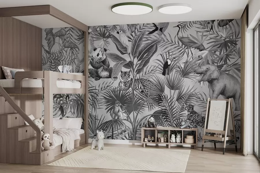 wall murals Animals in the jungle w03983v2