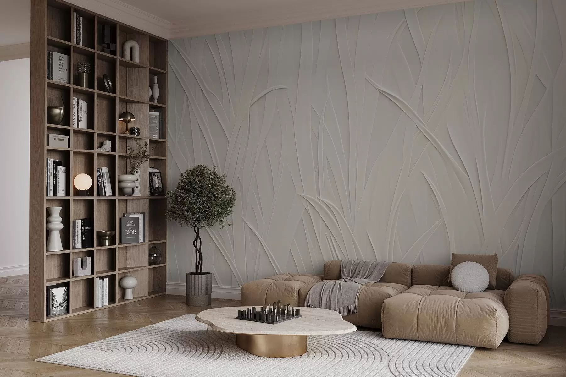 wall murals Curved lines w03985