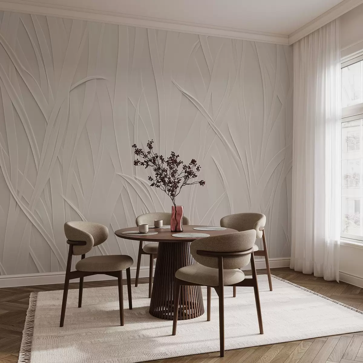wall murals Curved lines w03985