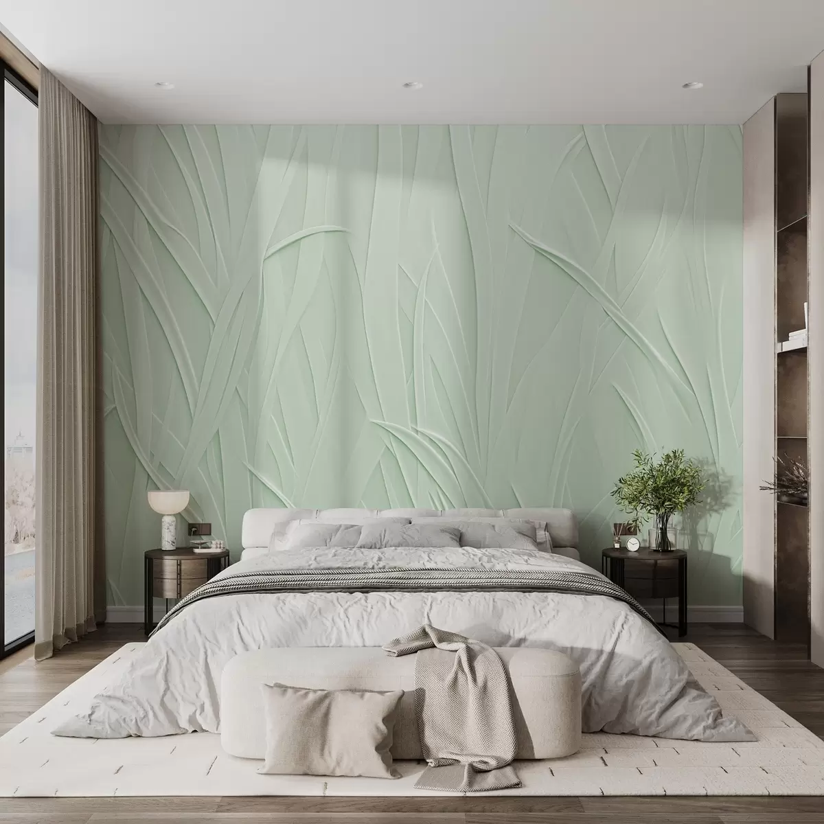 wall murals Curved lines w03985v2