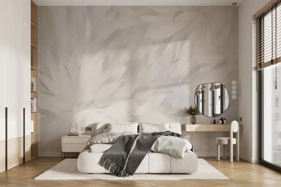 wall murals Flowers in the style of soft strokes w03986